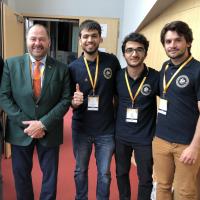 Our talented students with Darcy Spady, SPE President: Akif Hajiyev, Ebio Vitor, Ibrahim Tahiru, Mohamed Al Balushi