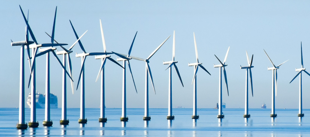 Éoliennes sur mer
